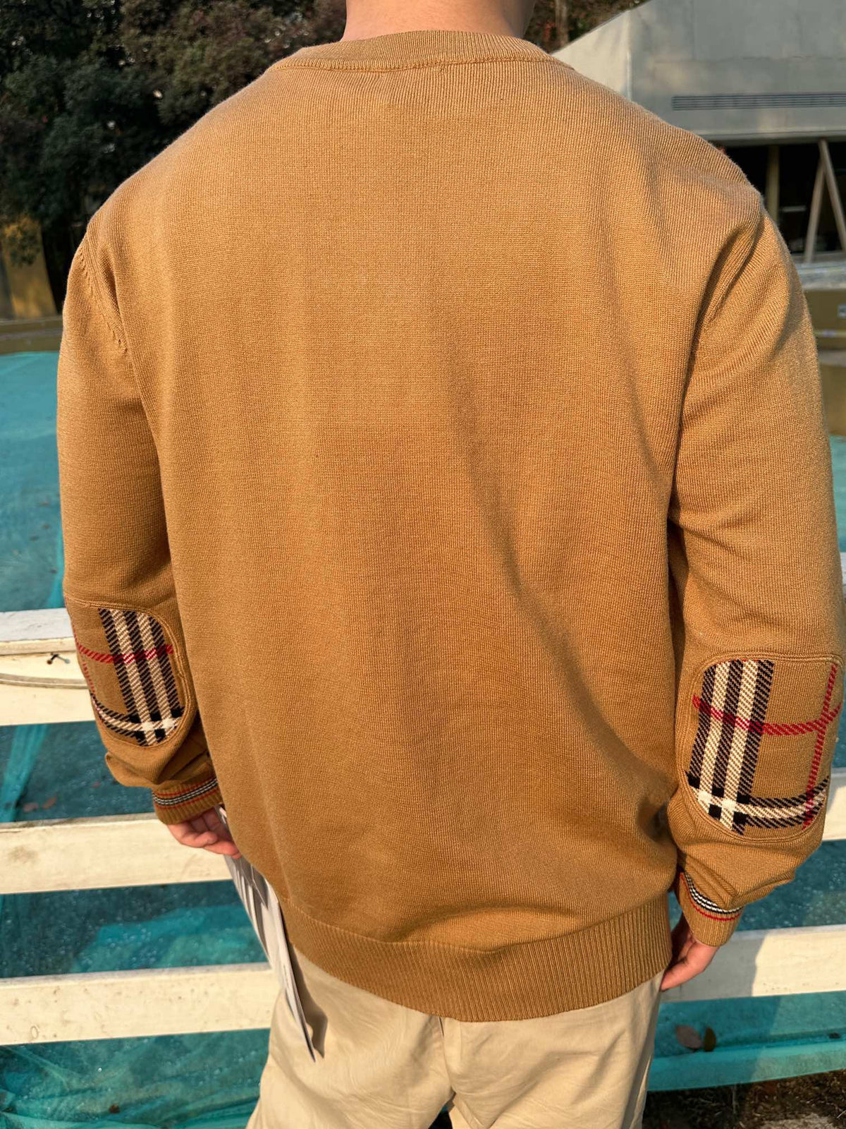 Burberry Crew Neck Knit Sweater – Camel