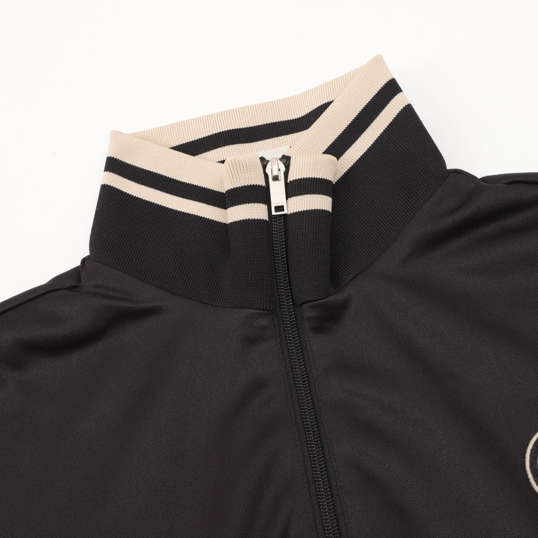 Gucci Interlocking G Logo Quarter Zip Track Jacke  Unisex Black