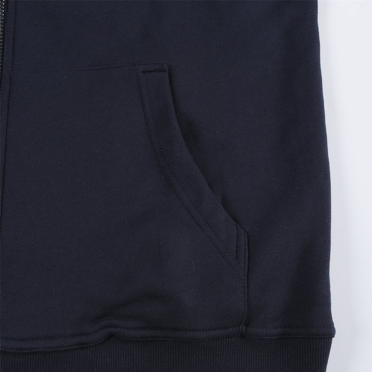 Burberry Navy Vintage Check Panel Zip Up Hoodie Unisex
