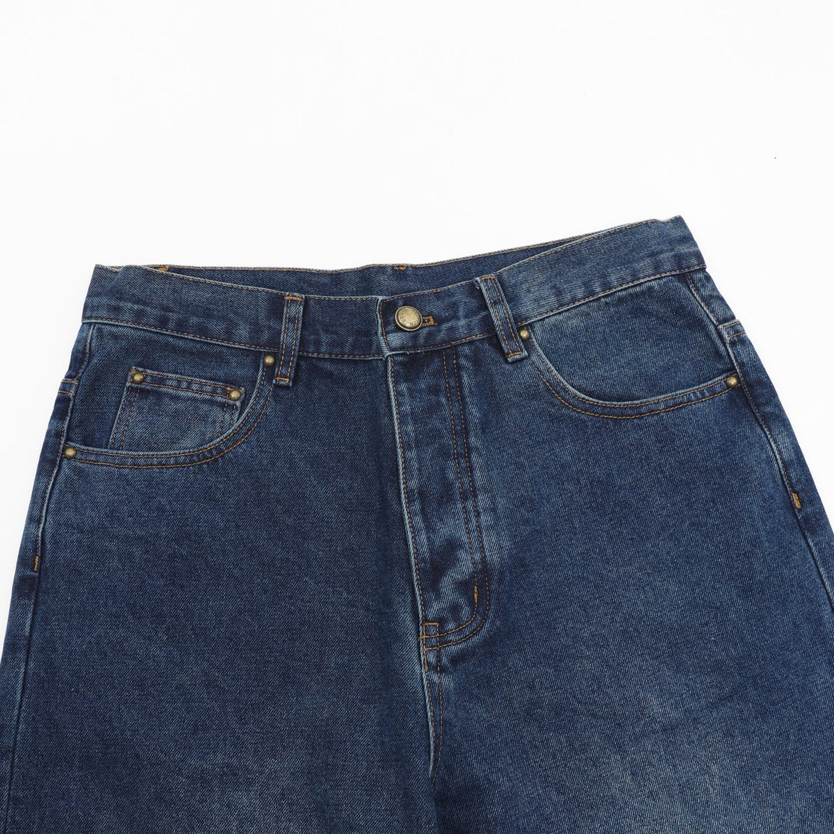 Louis Vuitton Luxury Monogram Cuffed Hem Loose Fit Denim Trousers Unisex