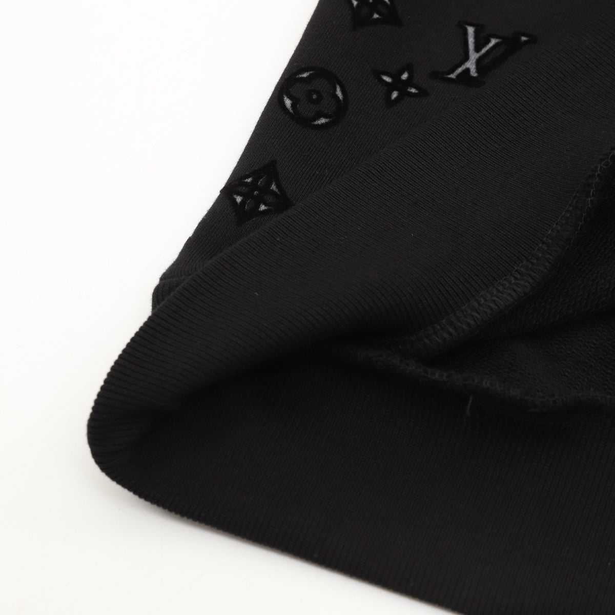 Louis Vuitton 3D Raised Monogram Crewneck Sweatshirt Unisex Pullover Black