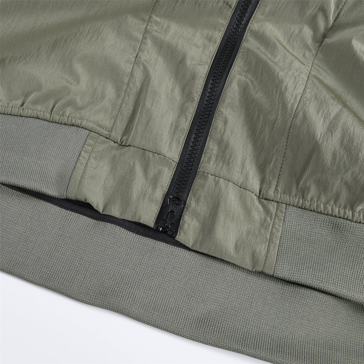 Stone Island Sage Green Nylon Metal Bomber Jacket Zip Up Compass Badge Unisex