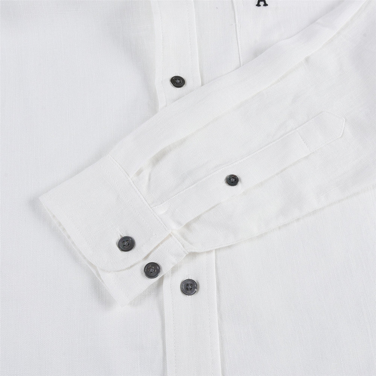 AMI Paris White Heart A Logo Long Sleeve Button Down Shirt Unisex