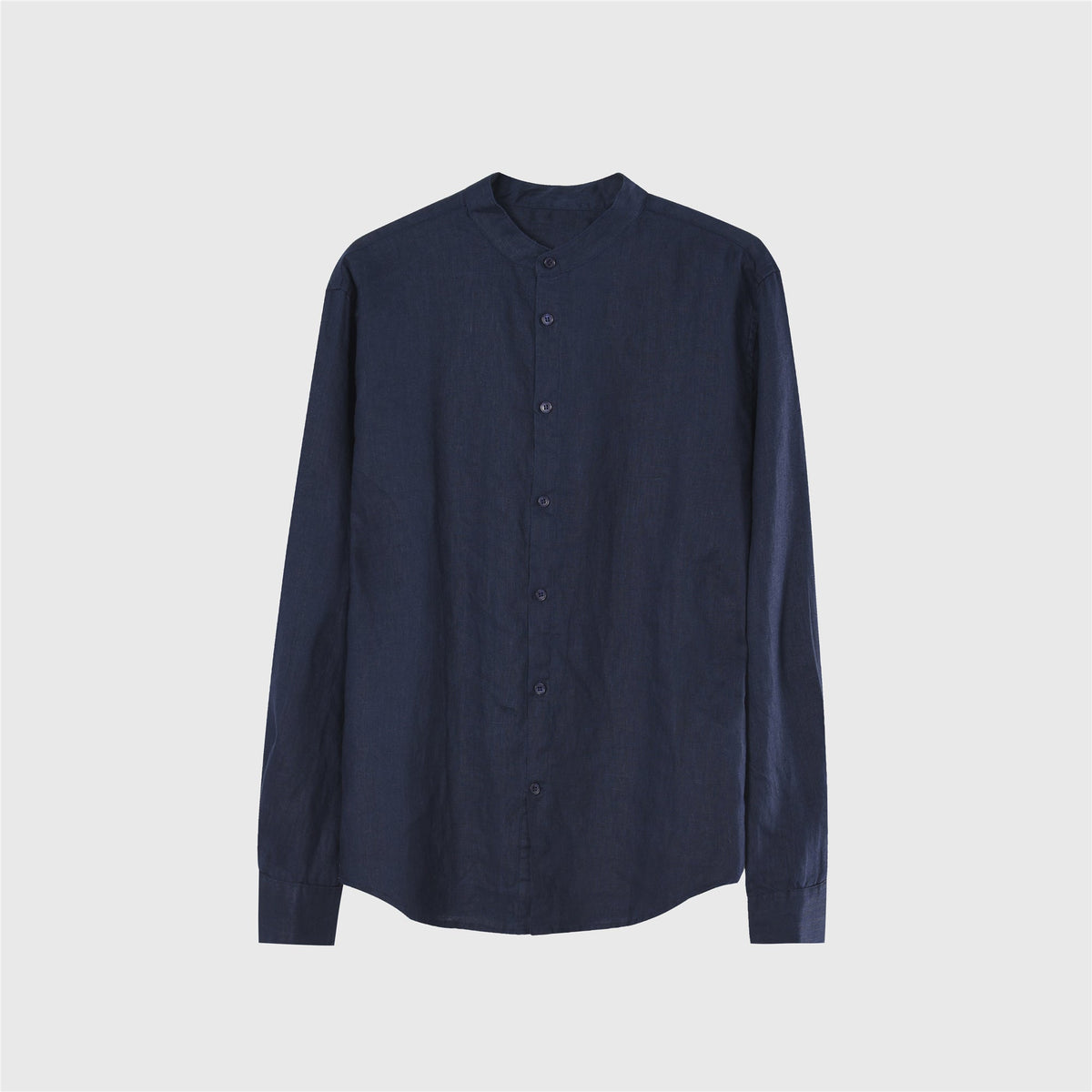 Loro Piana Soft Linen Button Up Casual Shirt Unisex Navy