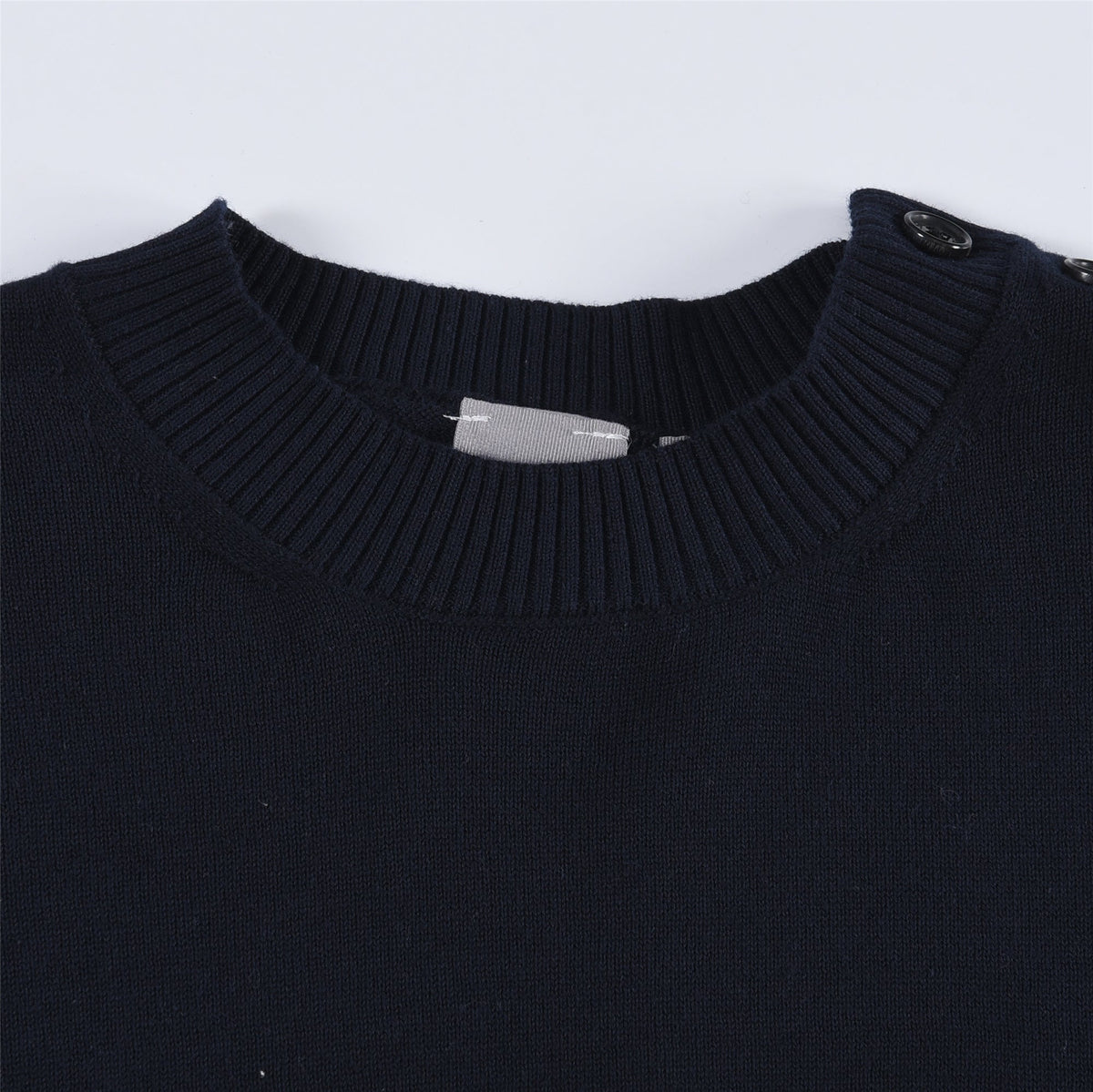 Dior Logo Striped Crew Neck Long Sleeve Knit Sweater Unisex Navy & White Striped
