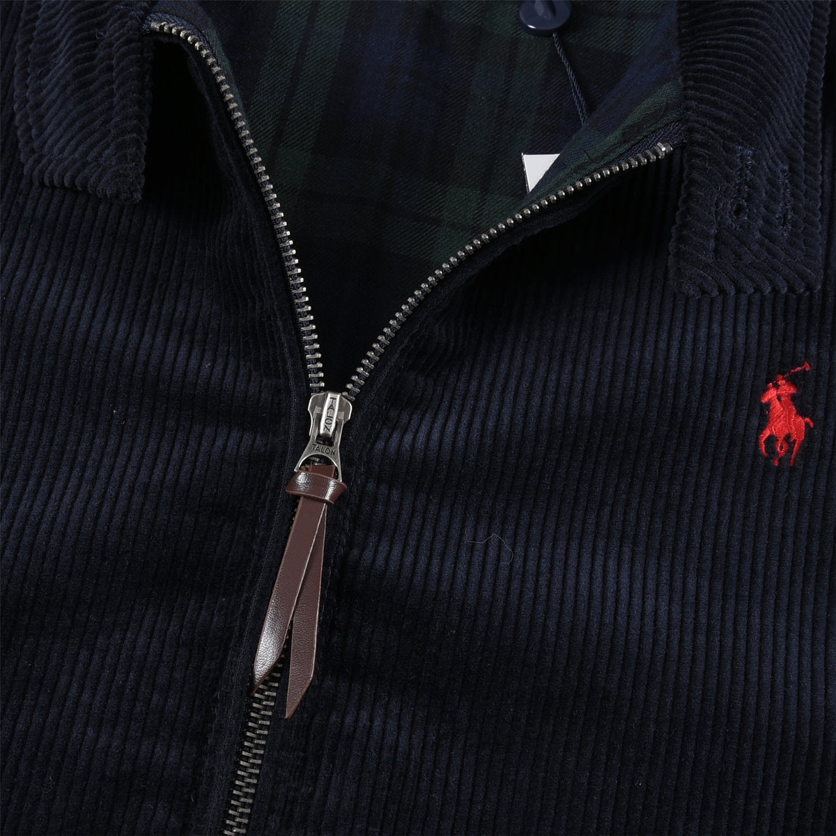 Polo Ralph Lauren Corduroy Harrington Jacket – Full-Zip Embroidered Pony Midnight Navy