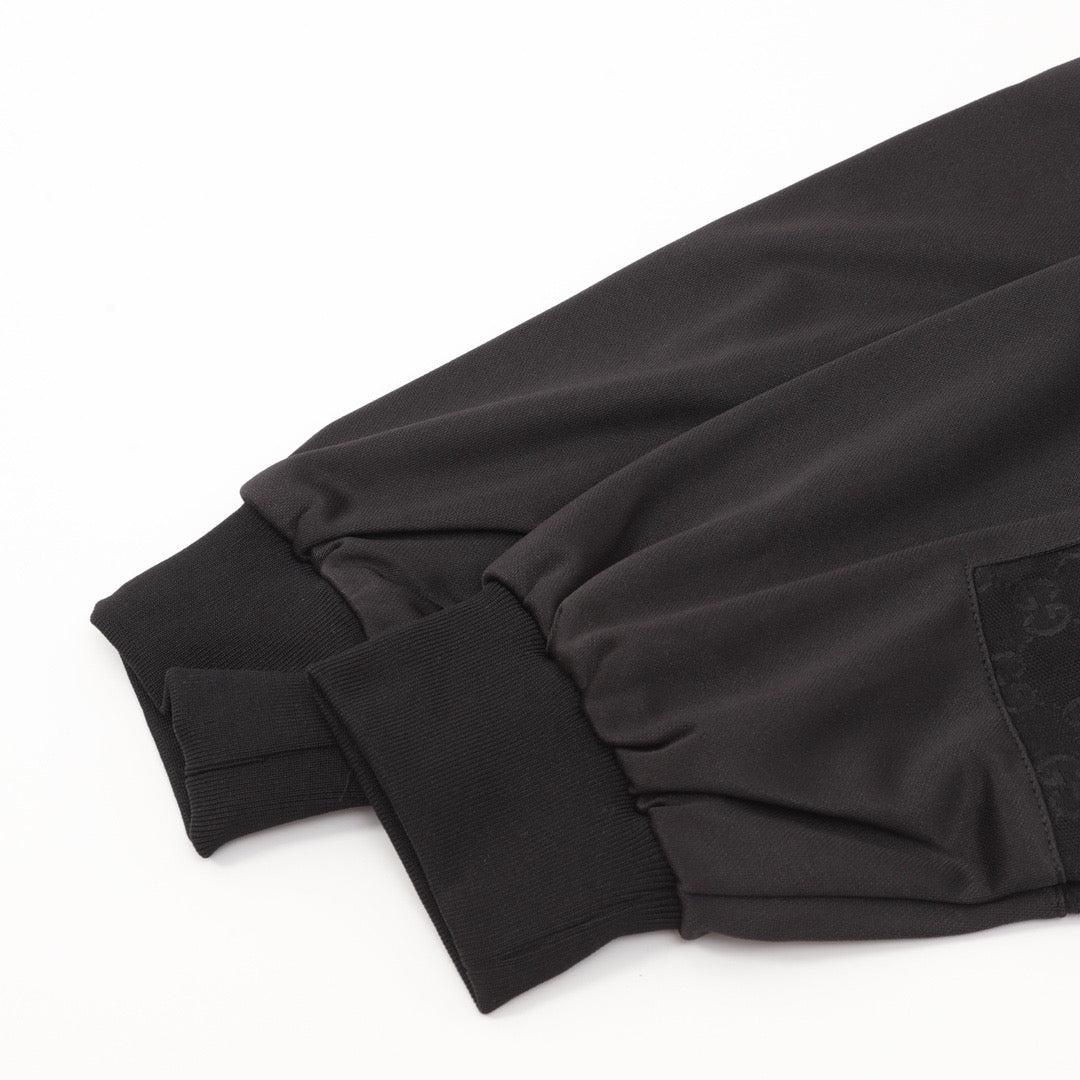 Gucci Interlocking G Logo Quarter Zip Track Jacke  Unisex Black