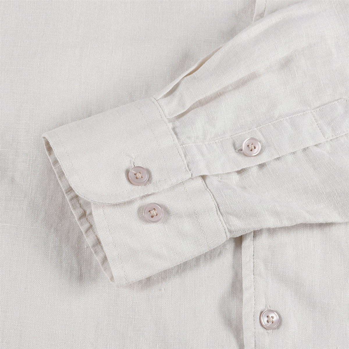 Loro Piana Soft Linen Button Up Casual Shirt Unisex Off-white / Cream