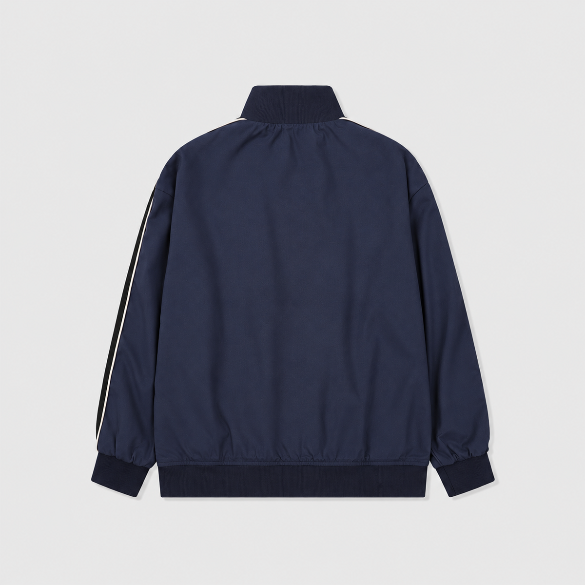 Loewe Navy Color Block Track Jacket Anagram Print Zip Up Coat