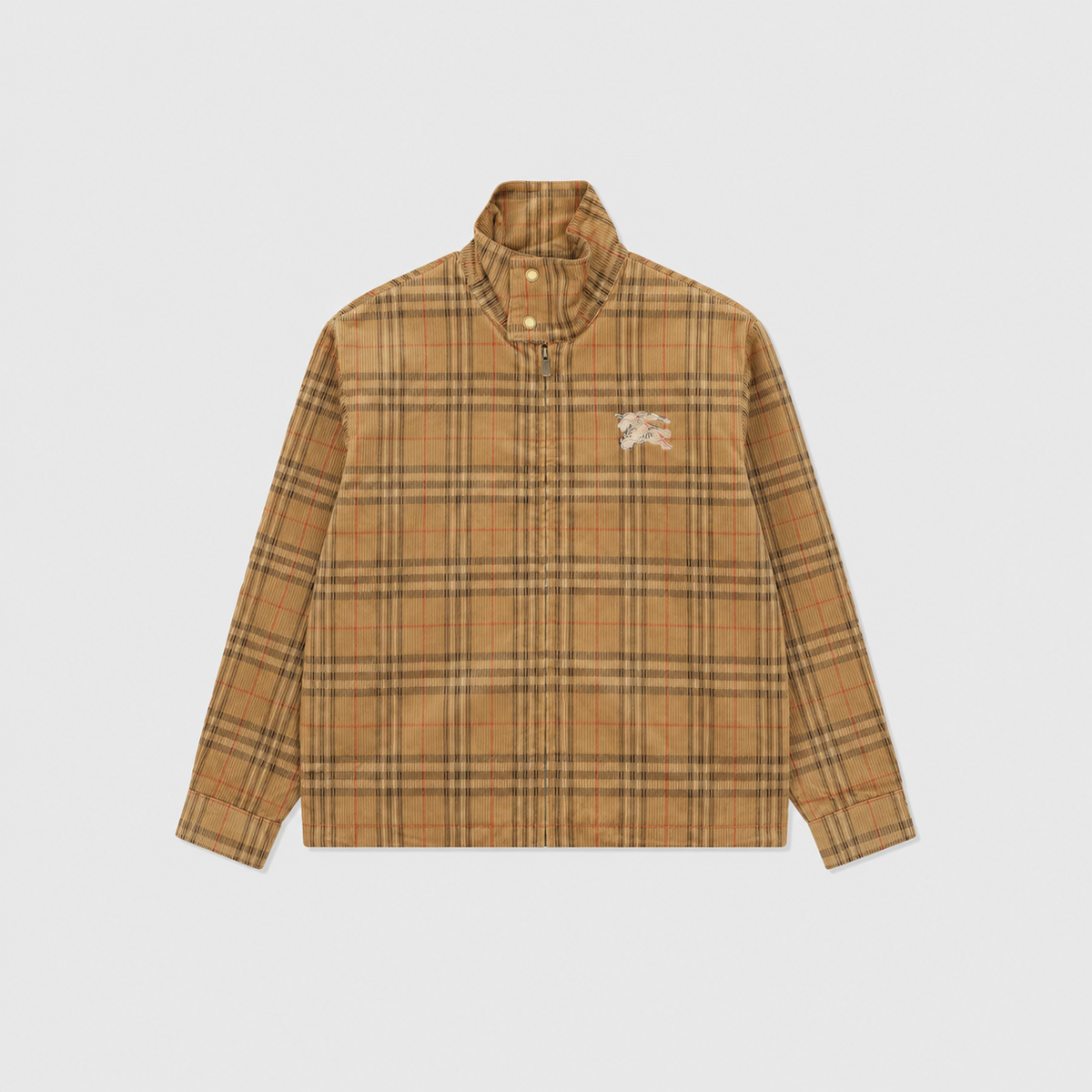 Burberry Vintage Check Corduroy Stand Collar Jacket Unisex