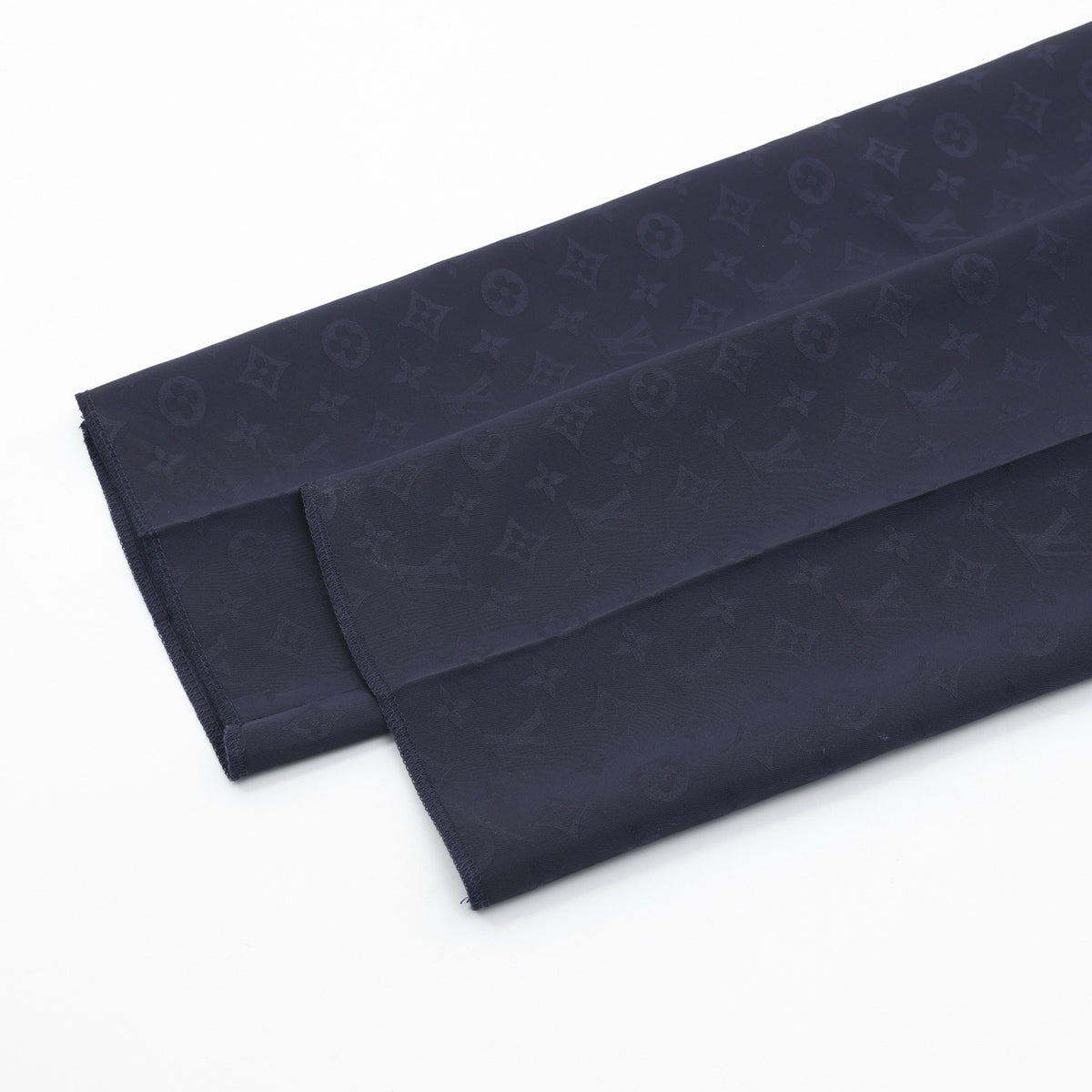 LV Monogram Jacquard Casual Pants Unisex Elastic Waist Designer Trousers Navy Blue