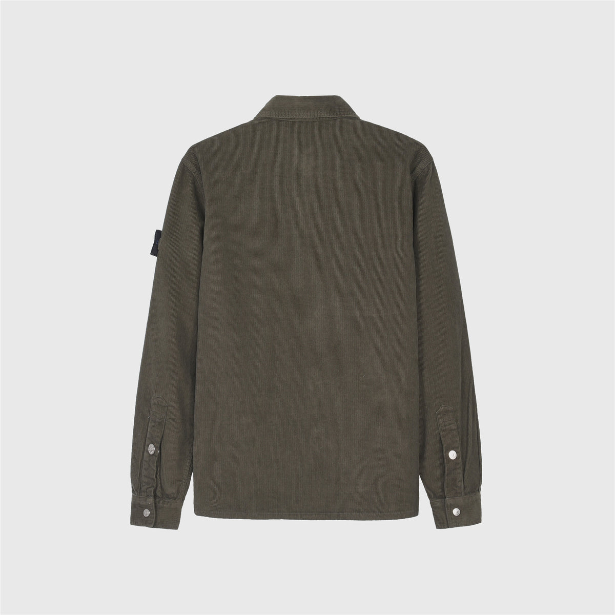 Stone Island Olive Green Corduroy Overshirt Button Up Shirt Compass Badge Unisex